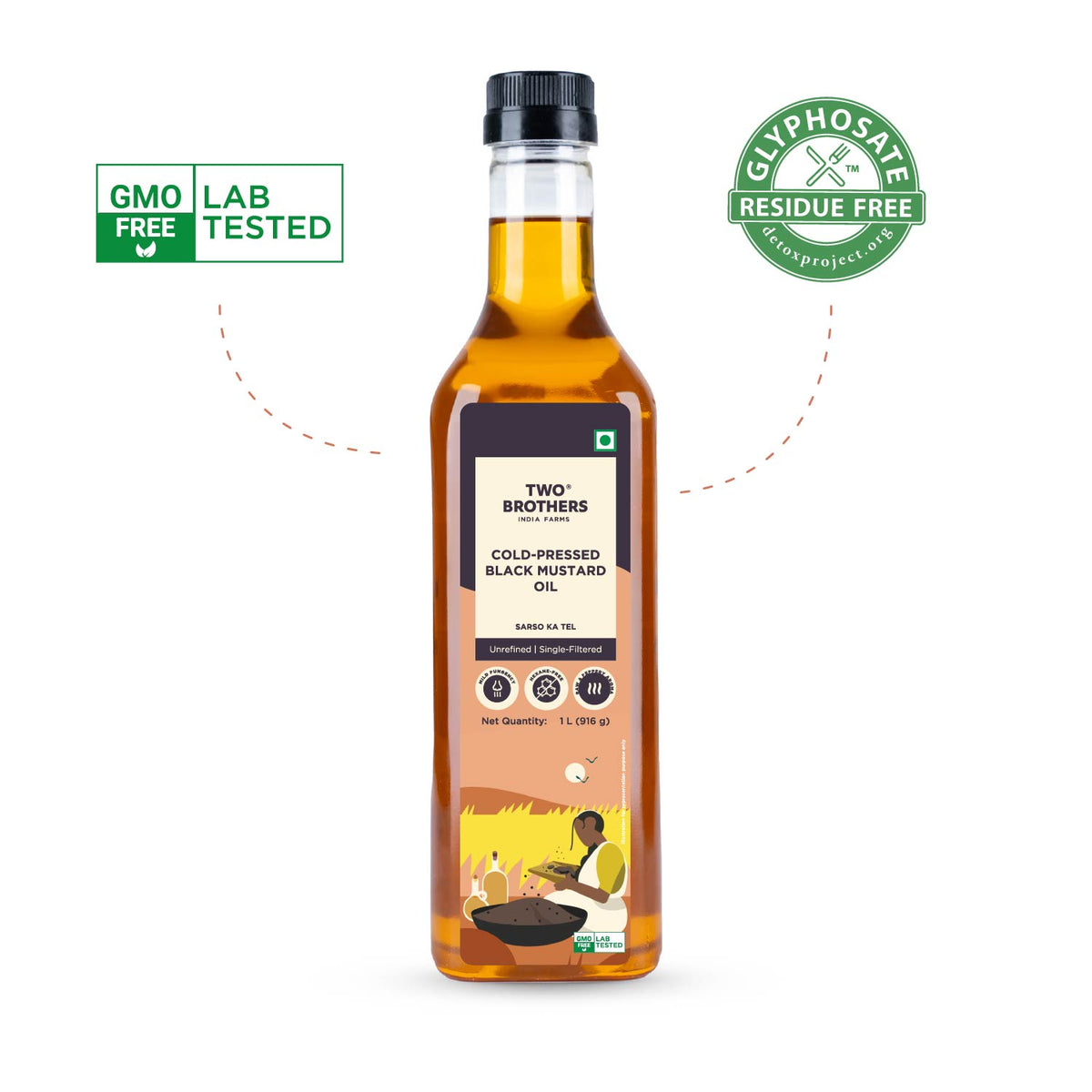 Cold-Pressed Mustard Oil (1 L)