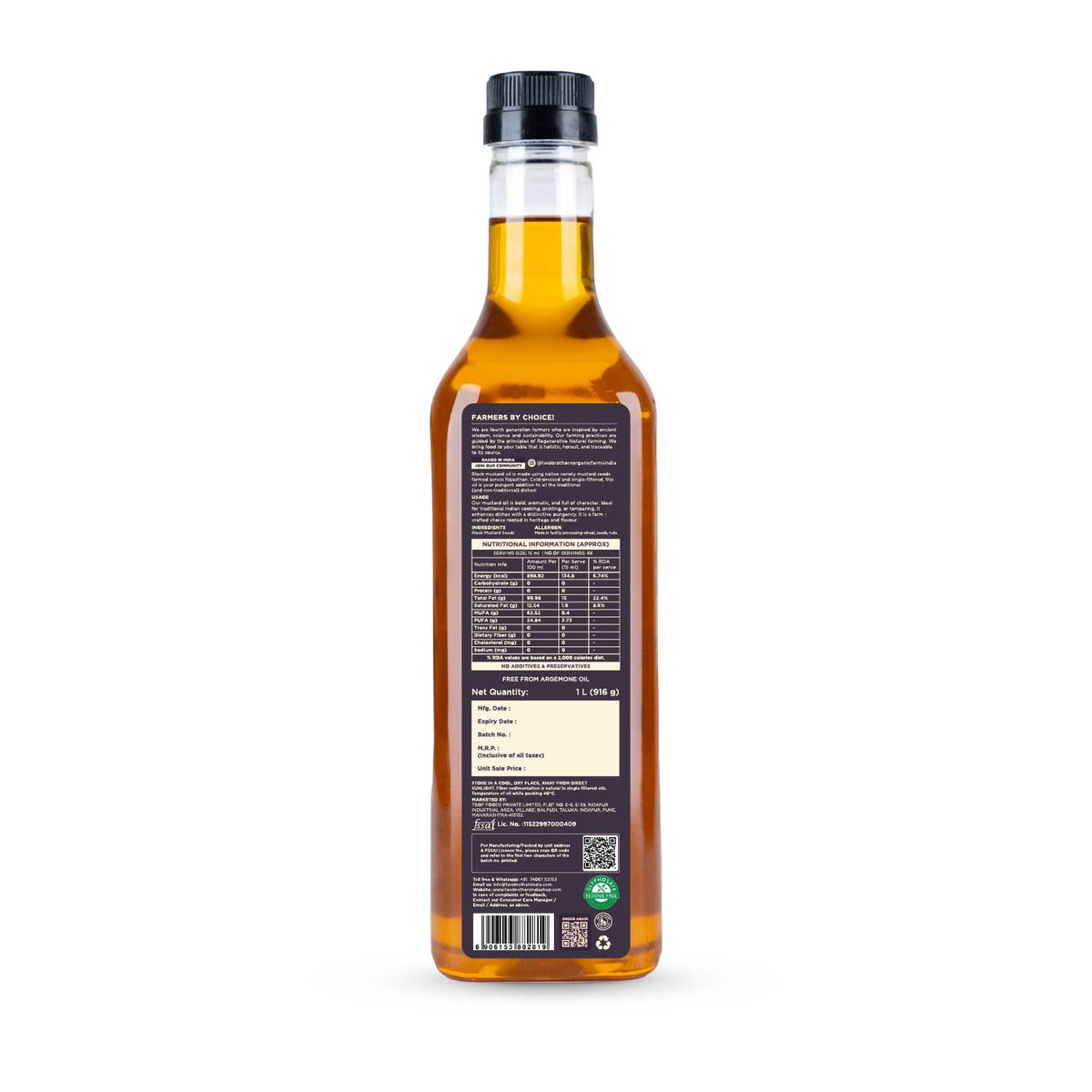 Cold-Pressed Mustard Oil (1 L)