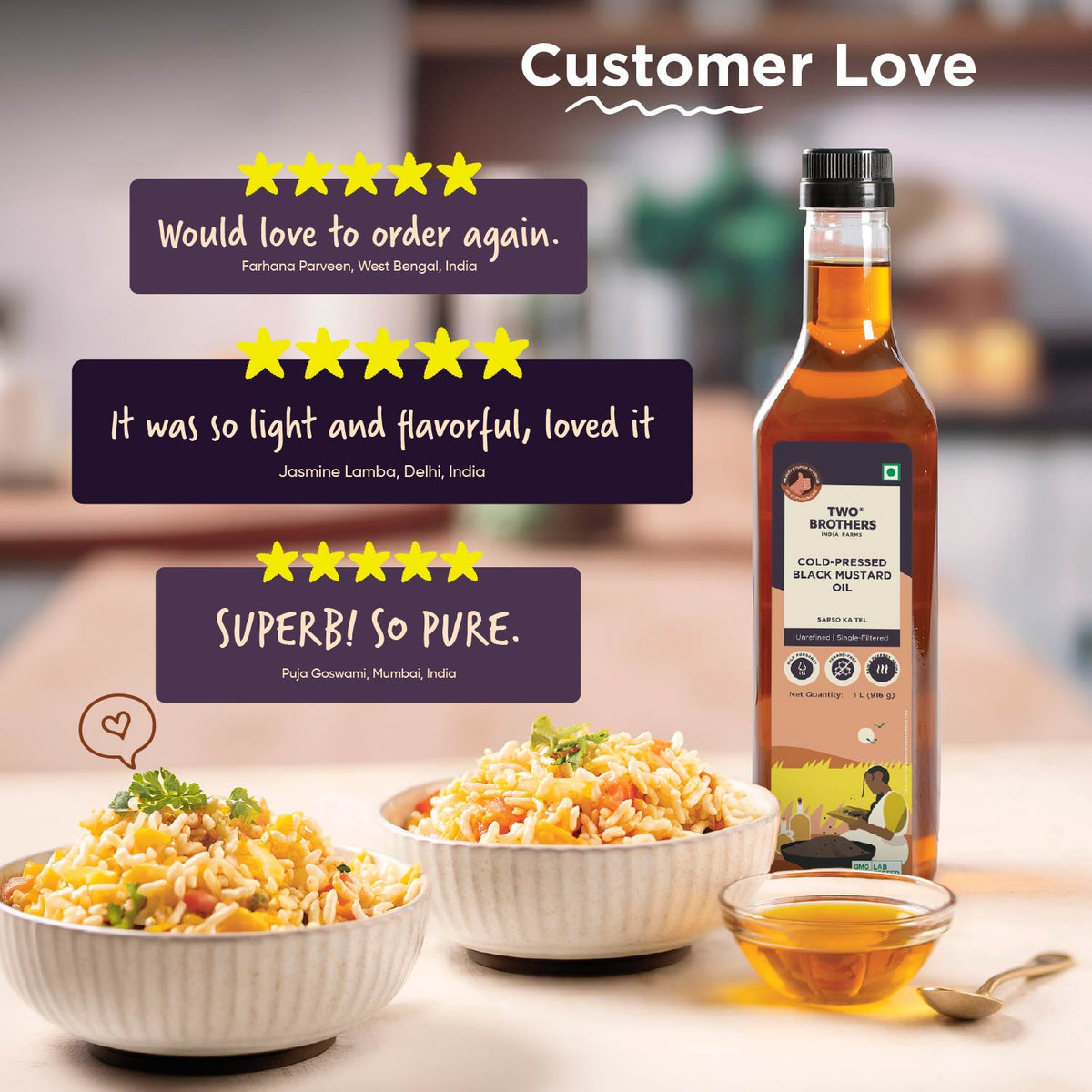 Cold-Pressed Mustard Oil (1 L)