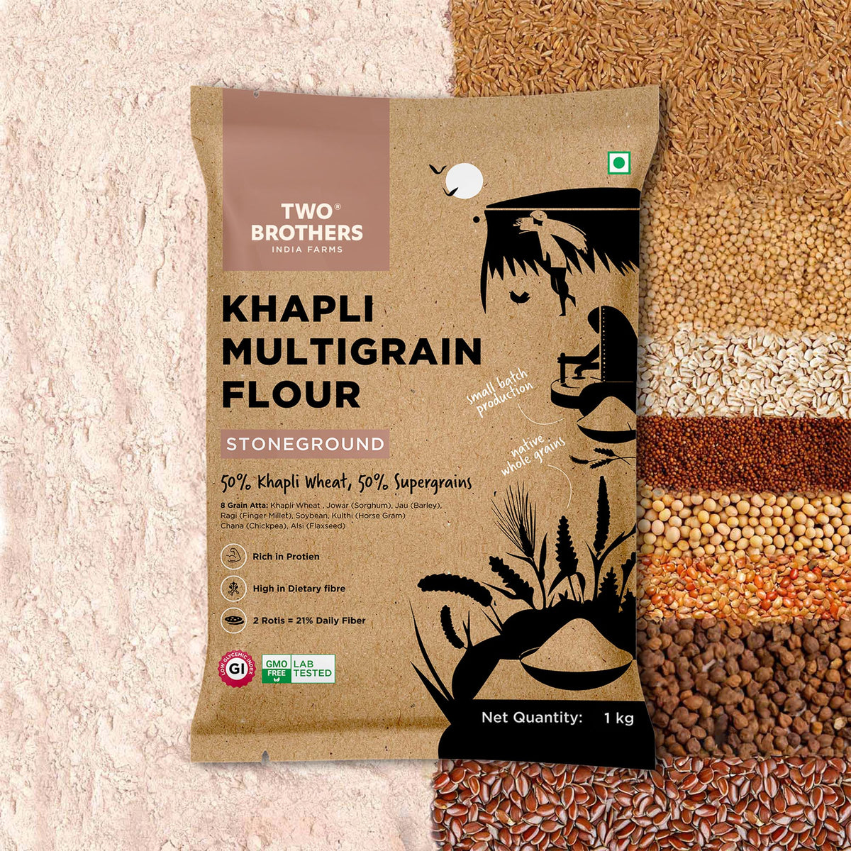 Khapli Multigrain Atta (1 kg)