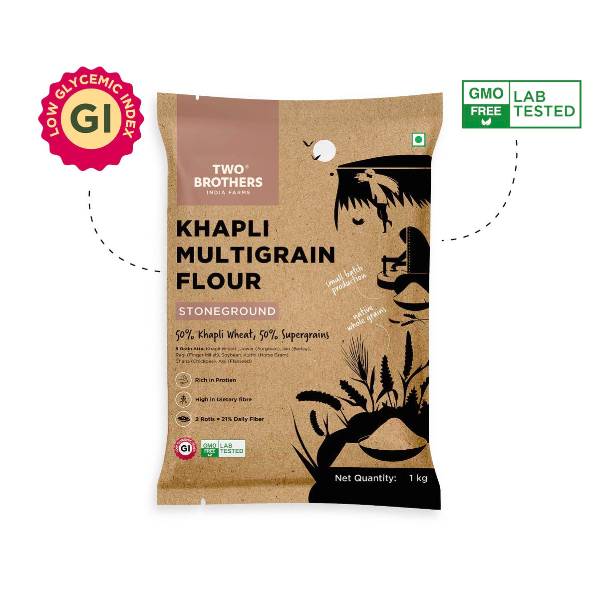 Khapli Multigrain Atta (1 kg)