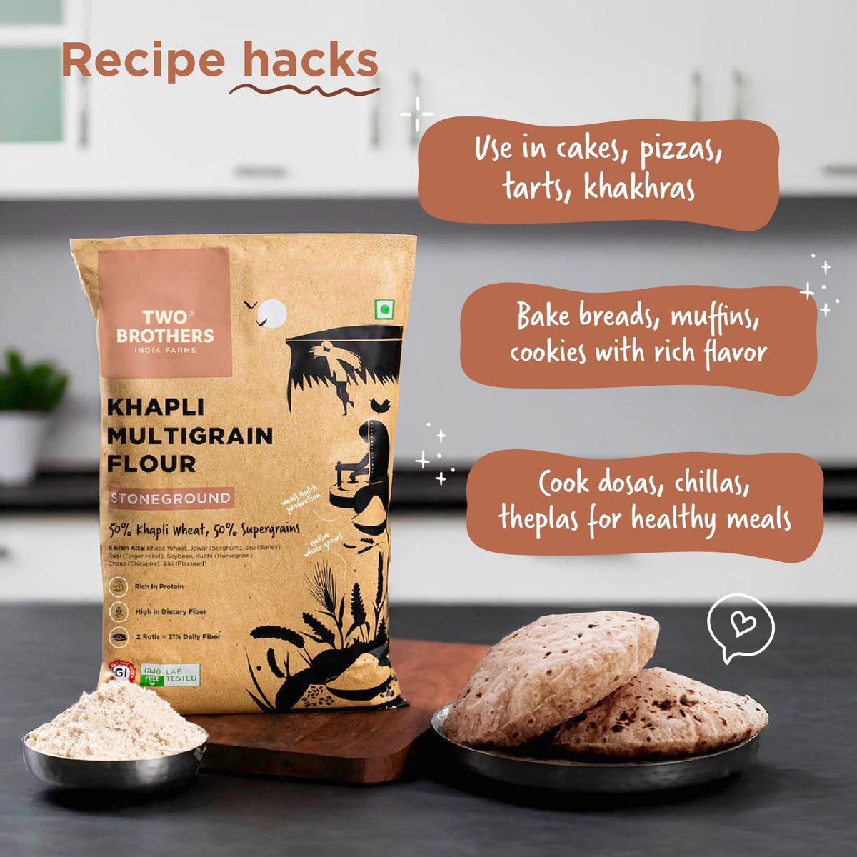 Khapli Multigrain Atta (1 kg)