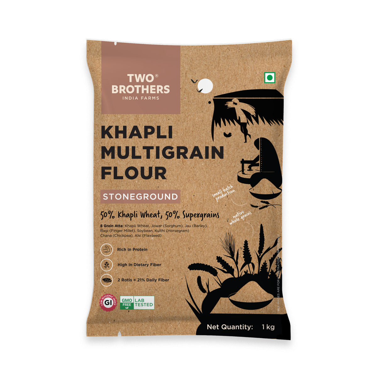 Khapli Multigrain Atta (1 kg)