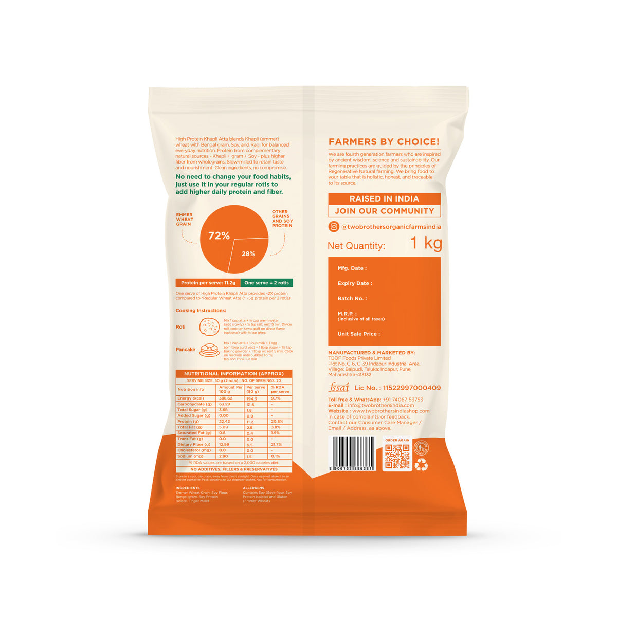 Khapli Protein Atta (1 kg)