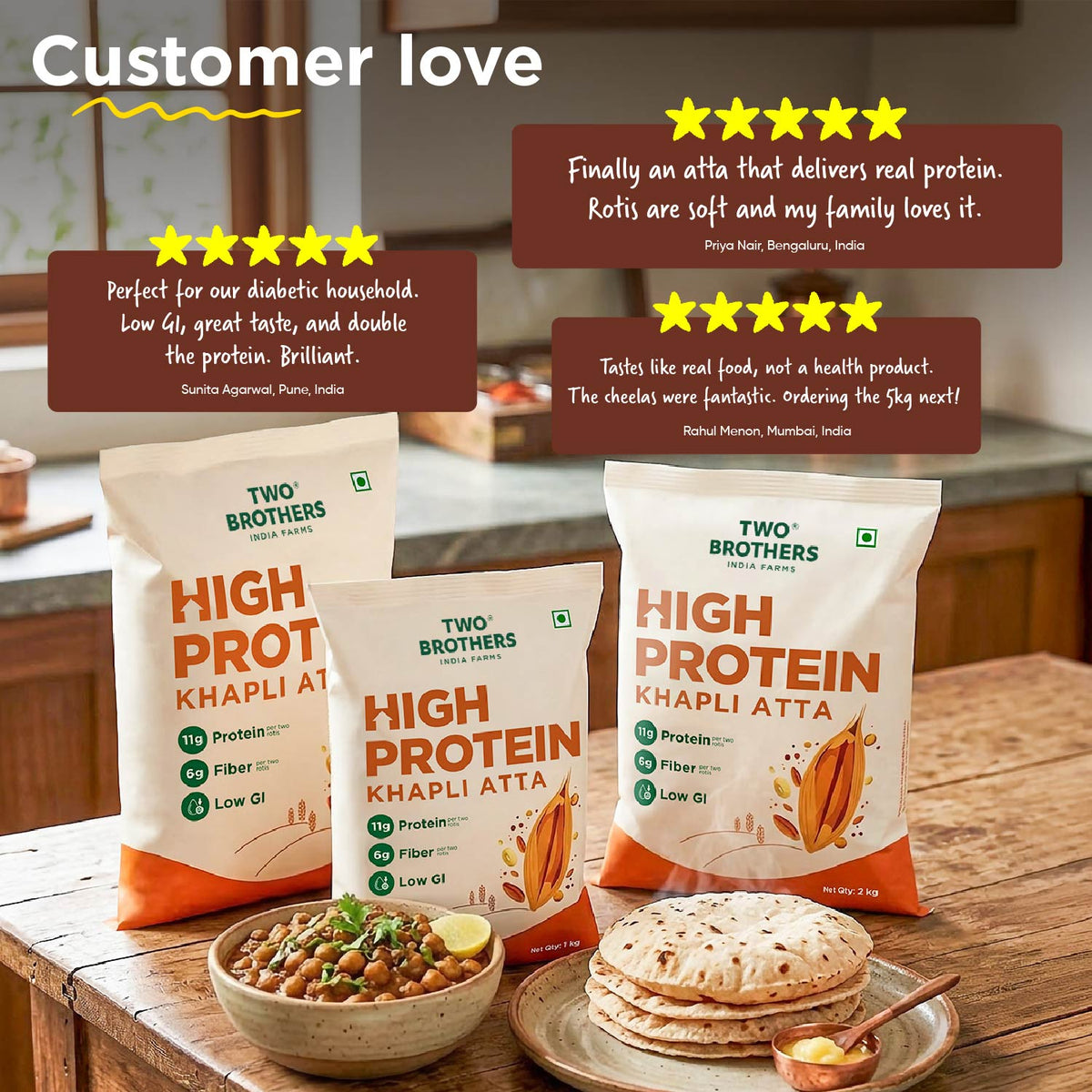 Khapli Protein Atta (1 kg)