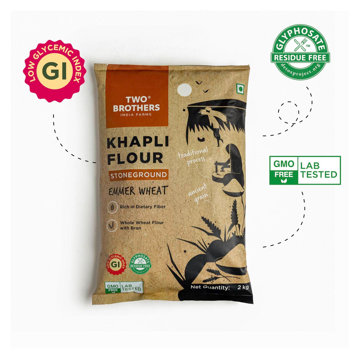 Khapli Wheat Atta (1 kg)