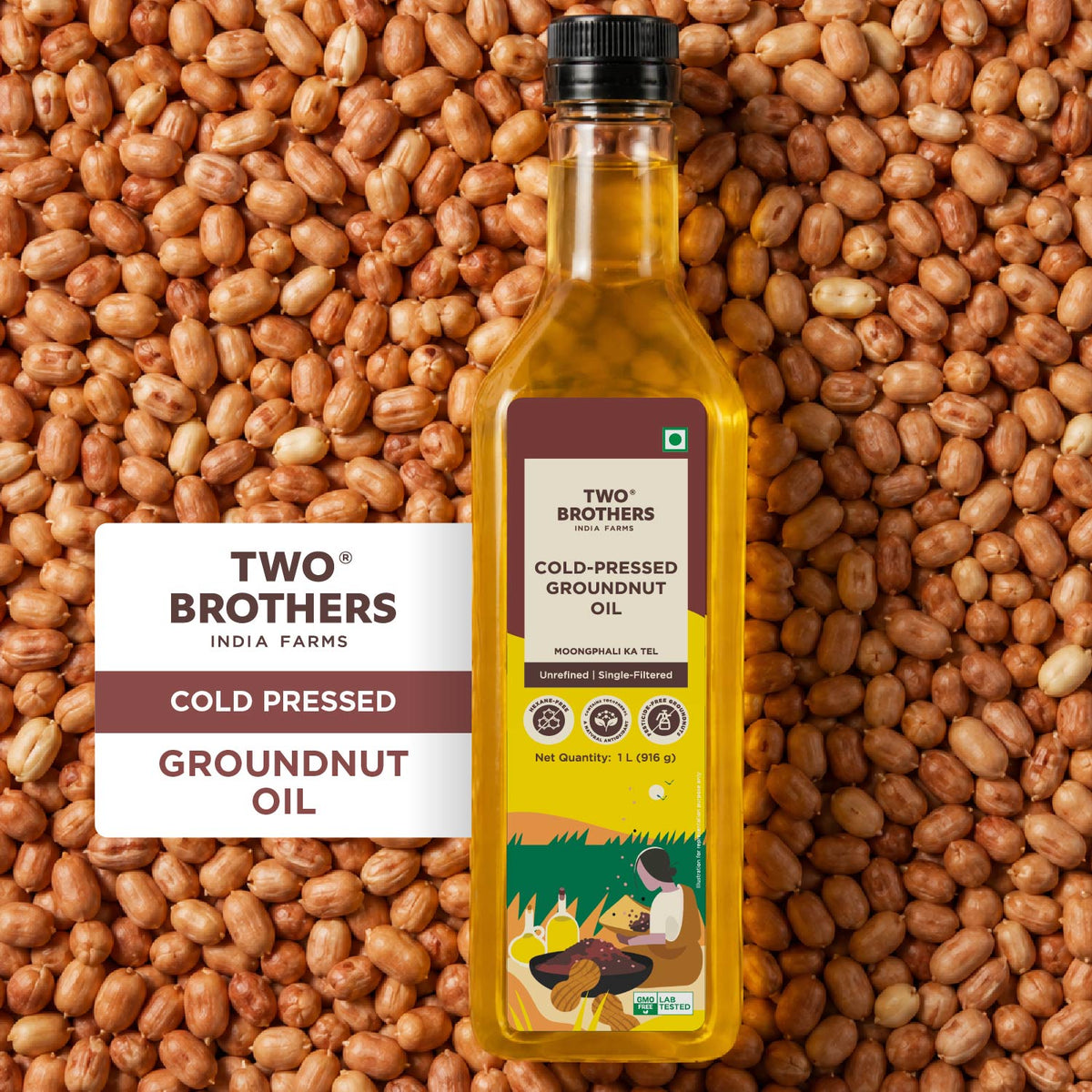 Cold-Pressed Groundnut Oil (1 L)