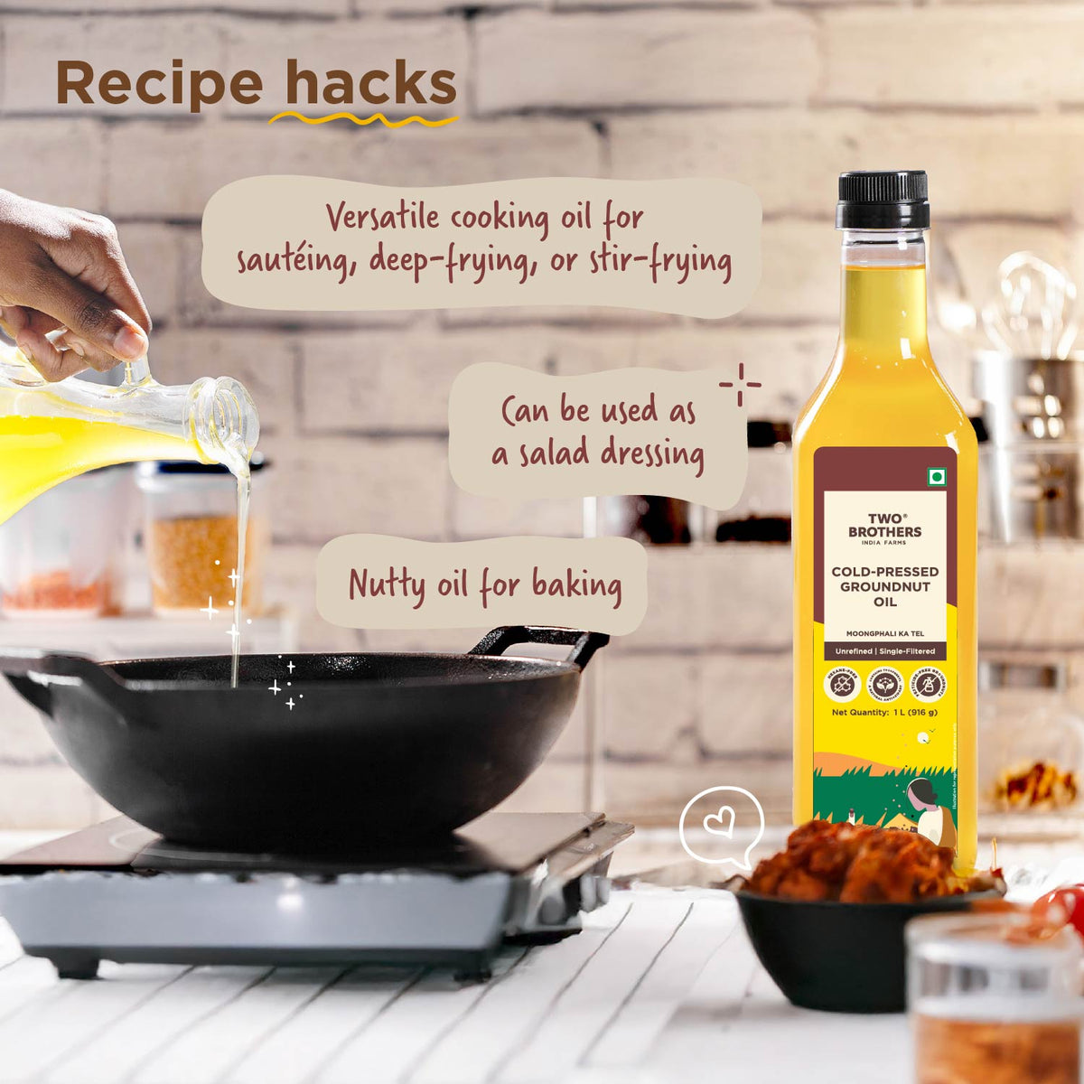 Cold-Pressed Groundnut Oil (1 L)