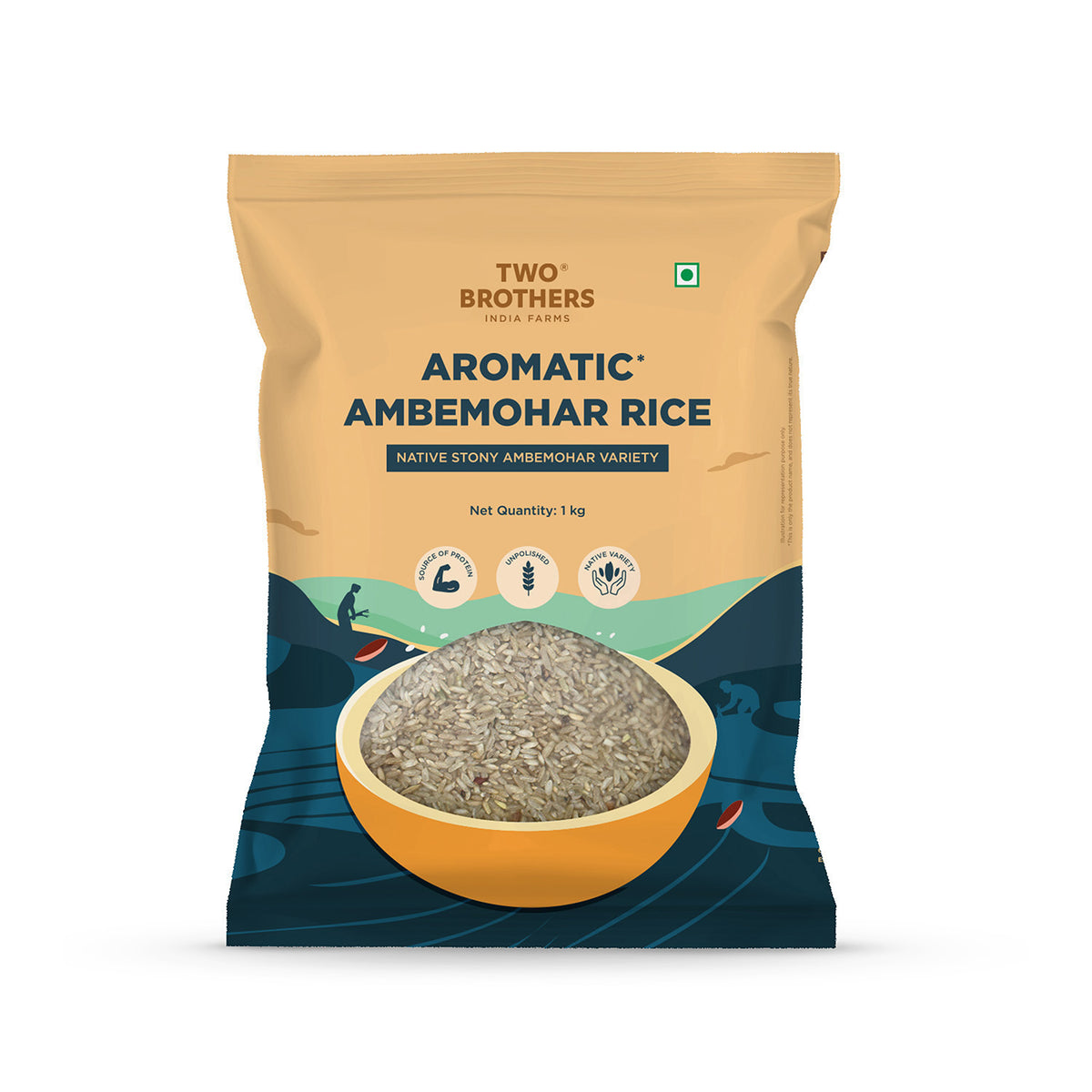 Stony Ambemohar Unpolished Rice (1 kg)