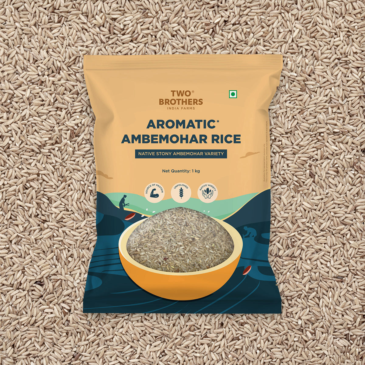 Stony Ambemohar Unpolished Rice (1 kg)